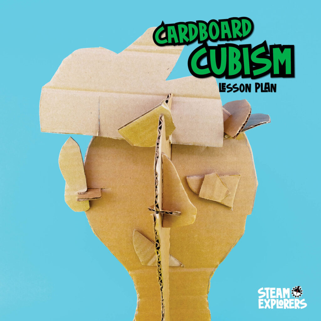 Cardboard Cubism Lesson Plan STEAM Kids